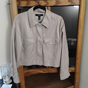 Forever 21 Beige Leather Jacket
